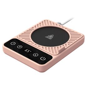 Desktop Electric Mug Warmer Auto Shut Off Timer Setting 6 Temperature Levels Cup Warmer for Milk Tea Cup Heating Plate (Option: CupWarmer Pink)