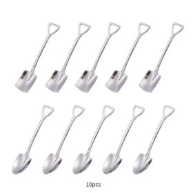 4pcs/10pcs Spoons; Stainless Steel Shovel Spoon; Home Kitchen Supplies (Quantity: 10PCS)