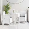 Garden Chair 2 pcs White 20.87 x 19.29 x 33.46 in Polypropylene