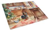 NEW Dachshund Christmas Cookies Glass Cutting Board Decorative Tempered Glass Kitchen Cutting and Serving Board Large Size Chopping Board