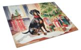 NEW Dachshund Cozy Christmas Glass Cutting Board Decorative Tempered Glass Kitchen Cutting and Serving Board Large Size Chopping Board