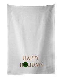 NEW Dachshund Happy Holidays Kitchen Towel Set of 2 White Dish Towels Decorative Bathroom Hand towel for Hand, Face, Hair, Yoga, Tea, Dishcloth (Default: Default)