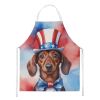 Dachshund Patriotic American Apron Cooking Kitchen Server Baking Crafts Gardening for Adult Women Men, Unisex, Large, Multicolor