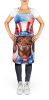 Dachshund Patriotic American Apron Cooking Kitchen Server Baking Crafts Gardening for Adult Women Men, Unisex, Large, Multicolor