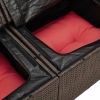 Garden Sofa with Cushion 184 x 62 x 69 cm Poly Rattan