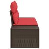 Garden Sofa with Cushion 184 x 62 x 69 cm Poly Rattan