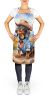 Dachshund Cowboy Welcome Apron Cooking Kitchen Server Baking Crafts Gardening for Adult Women Men, Unisex, Large, Multicolor