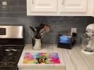 NEW Dachshund Hippie Dawg Glass Cutting Board Decorative Tempered Glass Kitchen Cutting and Serving Board Large Size Chopping Board