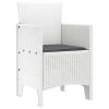 Garden Chair 2 pcs White 20.87 x 19.29 x 33.46 in Polypropylene
