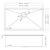 Classic Rectangular Gunmetal Black Undermount Kitchen Sink - 16 Gauge Single Bowl with Drain Assembly