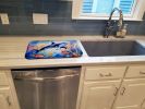 Dolphin Dish Drying Mat Absorbent Dish Drying Mat Pad for Kitchen Counter Dish Drainer Mat for Countertop, 14 x 21", Multicolor