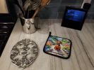 Dachshund Spring Path Pair of Pot Holders Kitchen Heat Resistant Pot Holders Sets Oven Hot Pads for Cooking Baking BBQ, 7 1/2 x 7 1/2