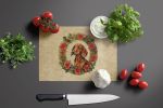 NEW Dachshund Christmas Flowers Glass Cutting Board Decorative Tempered Glass Kitchen Cutting and Serving Board Large Size Chopping Board