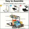 1/2pcs kitchen rack for sink organization and storage, under sink organization, sliding pull-out cabinet organization rack, metal sliding drawer, for