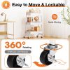 3/4-layer practical mobile trolley, metal movable storage rack, with lockable casters