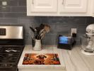 NEW Dachshund Fall Glass Cutting Board Decorative Tempered Glass Kitchen Cutting and Serving Board Large Size Chopping Board
