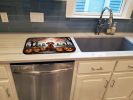 Dachshund Spooky Halloween Dish Drying Mat Absorbent Dish Drying Mat Pad for Kitchen Counter Dish Drainer Mat for Countertop, 14 x 21", Multicolor